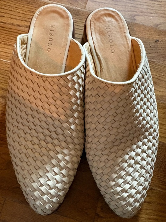 Nisolo Shoes - Nisolo Ama Woven Mule in Bone Size 8, EUC